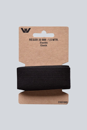 Villy jensen Elastik 30mm.1,5 mtr. sb sort