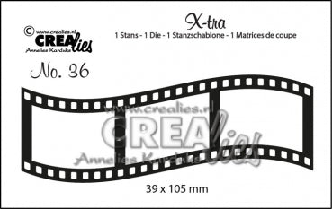 Crealies - Curved Filmstrip Middle, Stanze clxtra36 kurvet filmstrimmel.