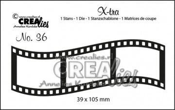 Crealies - Curved Filmstrip Middle, Stanze clxtra36 kurvet filmstrimmel.