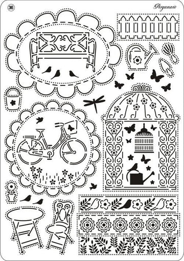 Pergamano Multi grid no 36 summer garden.