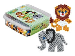 HAMA Hama maxi bøtte perler 600stk + 2 stiftplader