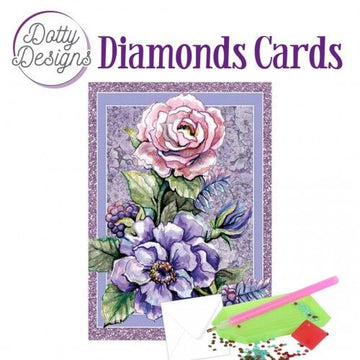 Diamond Card Pink rose