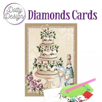 Diamond Card bryllup kage