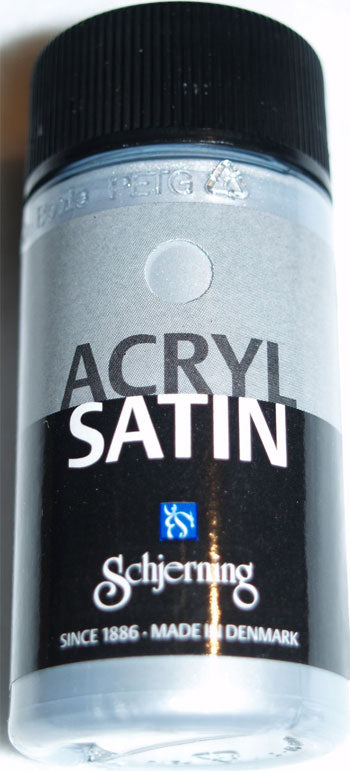 Akryl satin sølv 50ml