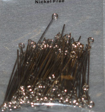 Smykkestift m/øje 32mm sølvfarvet