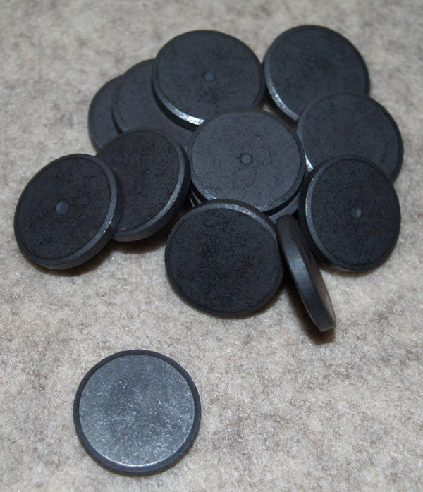 Magneter rund 10x3mm sort 25stk/ps Dobbeltsidet magnet