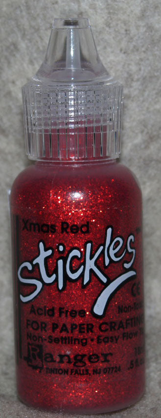 Glitterlim stickles fint - Christmas red