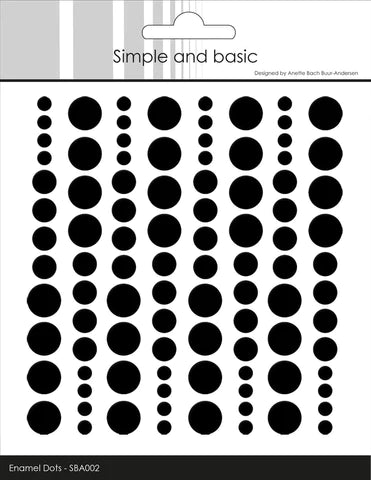 Simple and Basic - Enamel Dots - Jet Black / Sort