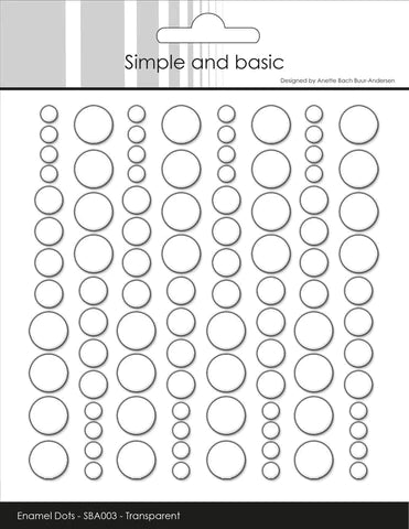 Simple and Basic - Enamel Dots - Clear Water / Gennemsigtig -