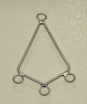 Vedhæng med 3 øjer 37x20mm Ø:2mm