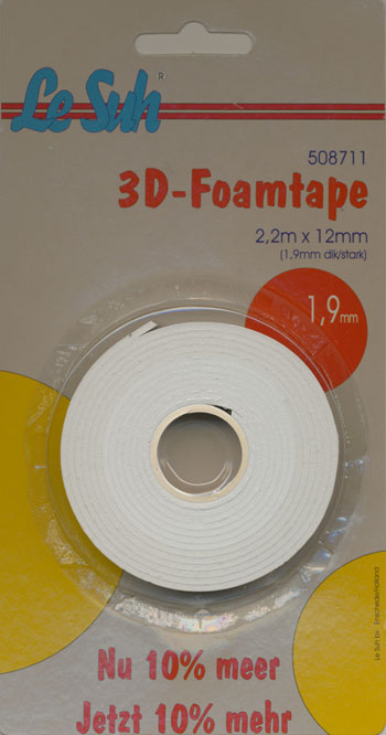 Tape foam/skum 1,9mm x 2,2meter LESUH