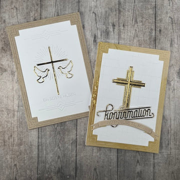 Dies Made With Love Deco Cross and Frame