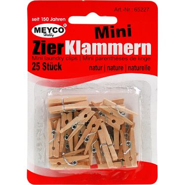 Træ klemmer 25mm m/25stk. i pk.