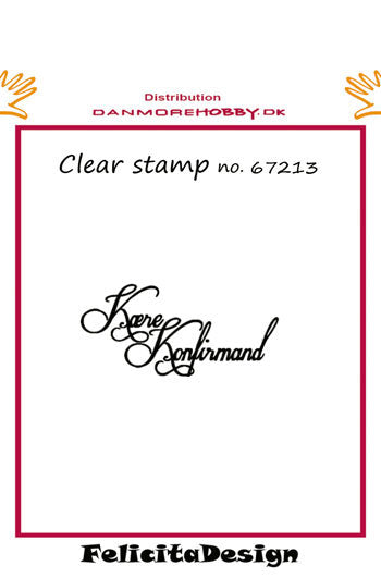 Felicitadesign Stempel 'Kære konfirmand'