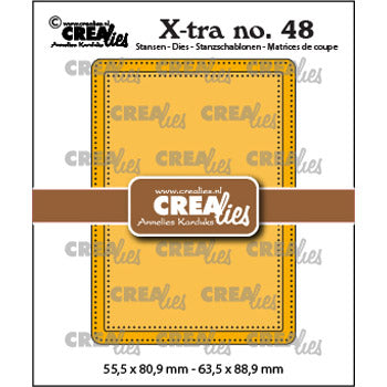 Dies Crealies CLXTRA 48 2 firkanter med runde hjørner og stiplet kant