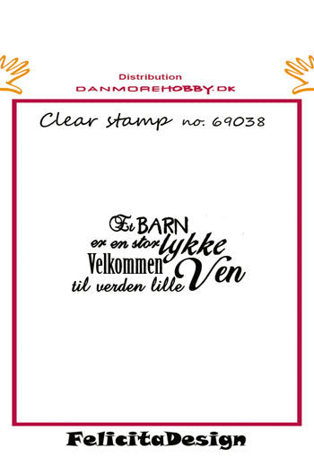 Felicitadesign Stempel 'Et barn er en stor lykke'