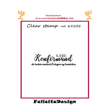 Felicitadesign Stempel 'Kære konfirmand'