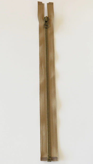 Cose lynlås 6mm ant.mes. delbar f. beige 45cm