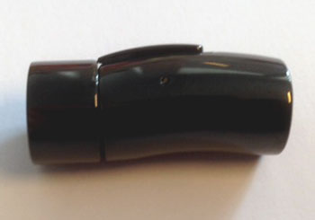 Lås Springlås sort 30x14mm Ø:12mm rustfr