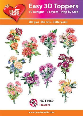 7511460 Easy 3D Toppers 10 ASS. HC11460 Flowers