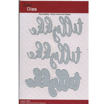 Dies Dan Stor tillykke - brush script