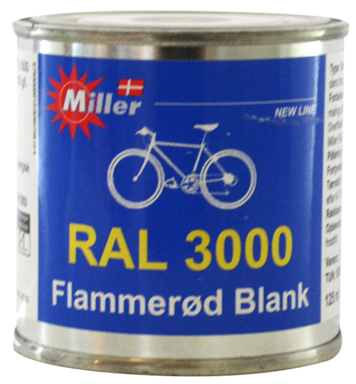 Miller emalje Flam. rød 125 ml