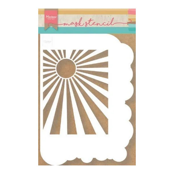 Marianne Design - Craft Stencil - Clouds Sunburst-Skyer Solstråler -