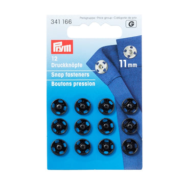Prym Tryklåse 11 mm sort (12 stk)