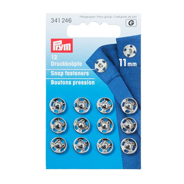 Prym Tryklåse 11 mm sølv (12 stk)