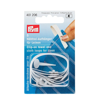 Prym Ophængsstropper hør 1,1 x 15 cm hvid (5 stk)