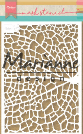Marianne Designs Mask Stencil A5 Tiny’s Leaf Grain (PS8041) blad meget tæt på