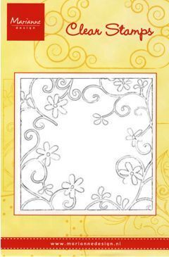 Marianne Design clear stempel blomster i hjørner CS0843