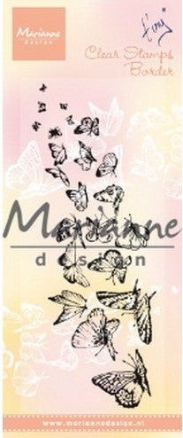 Marianne design clear stamp sommerfugler bord