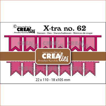 Dies Crealies X-tra stansen 62 Fishtail banners 2x