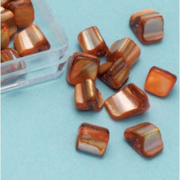 Ferskvandsperle ca. 6x7mm 25stk. orange