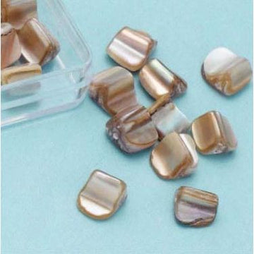 Ferskvandsperle ca. 6x7mm 25stk. natur