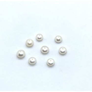 Ferskvandsperle ca.7-8mm creme fv.