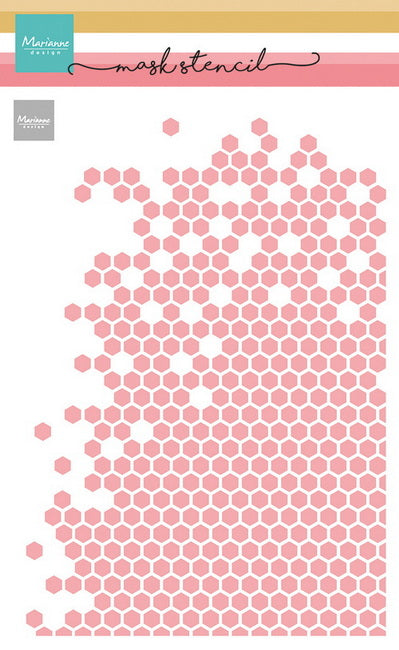 Mask stencil Marianne design- Honeycomb ps8174