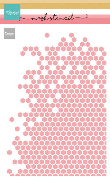 Mask stencil Marianne design- Honeycomb ps8174