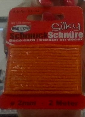 Meyco smykke snor orange silke look