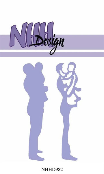 NHH Design die NHHD982 “Layered Dies – Man with Baby”