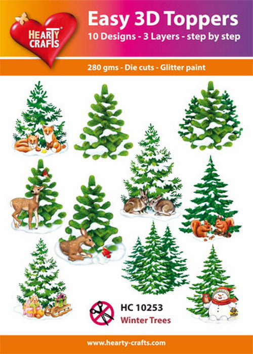 Easy 3D Toppers Designs pakket winter trees HC 10523