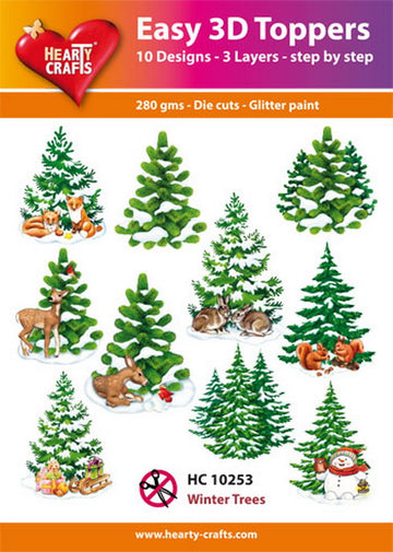 Easy 3D Toppers Designs pakket winter trees HC 10523