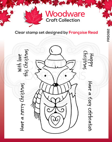Woodware clear stamp set Foxy Christmas