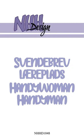 NHH Design die NHHD1048 “Håndværker Tekster”