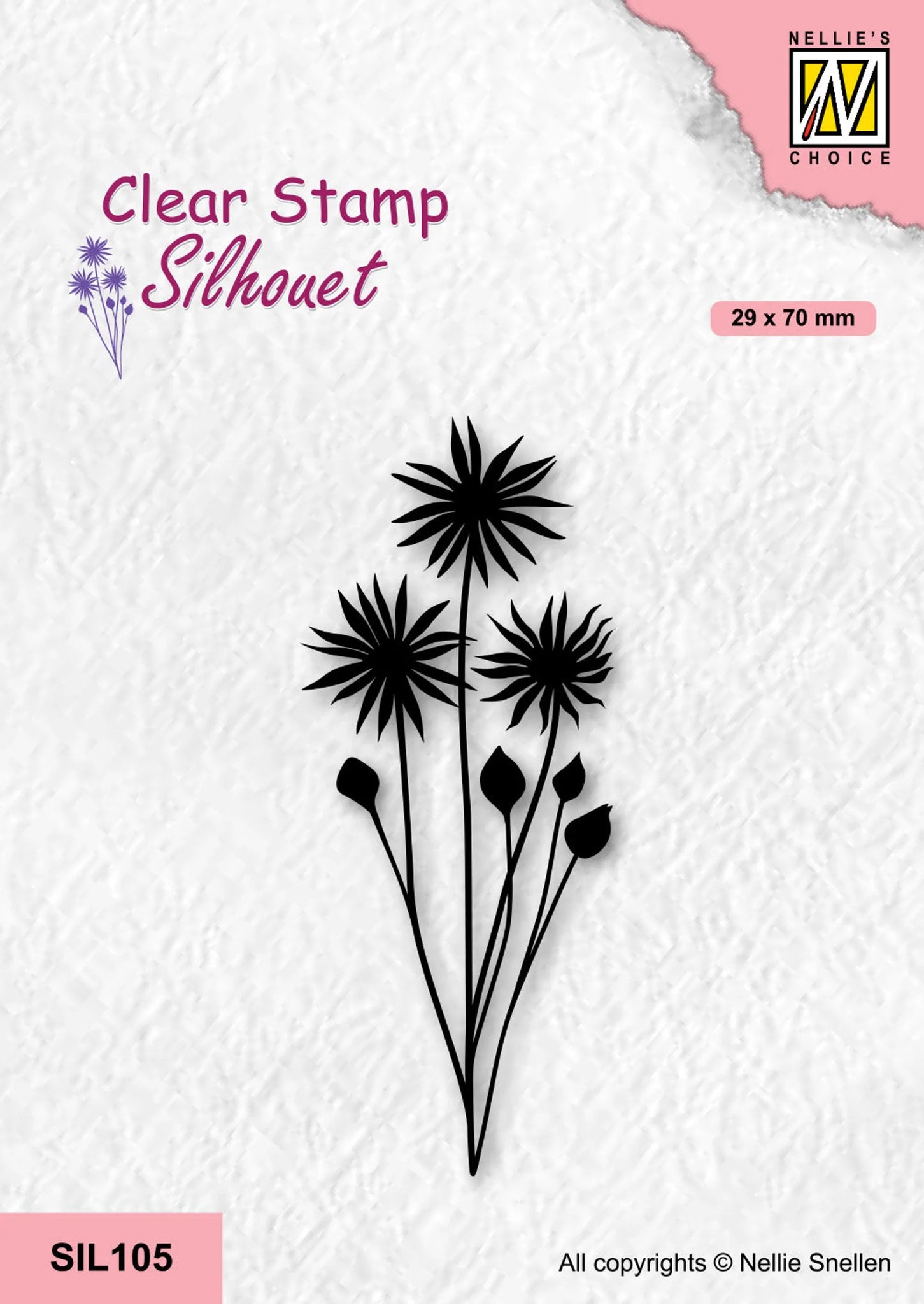 Nellie Snellen stempel blomst sil105