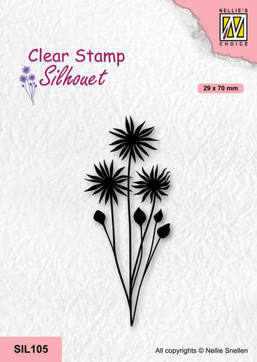 Nellie Snellen stempel blomst sil105