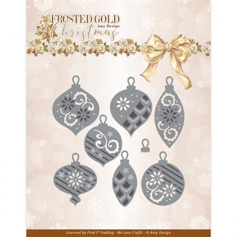 Amy Design Dies "Frosted Gold Baubles" ADD10321 Juleophæng