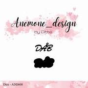 Anemone design die med tekst Dåb