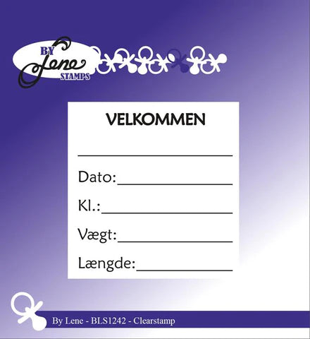 BY Lene Clearstamp "Dåbstavle" BLS1242